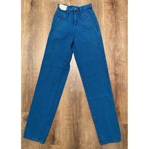 WESTERN ETHICS VINTAGE DENIM PANTS SIZE 1 NWT 36 Inseam Teal High Waist